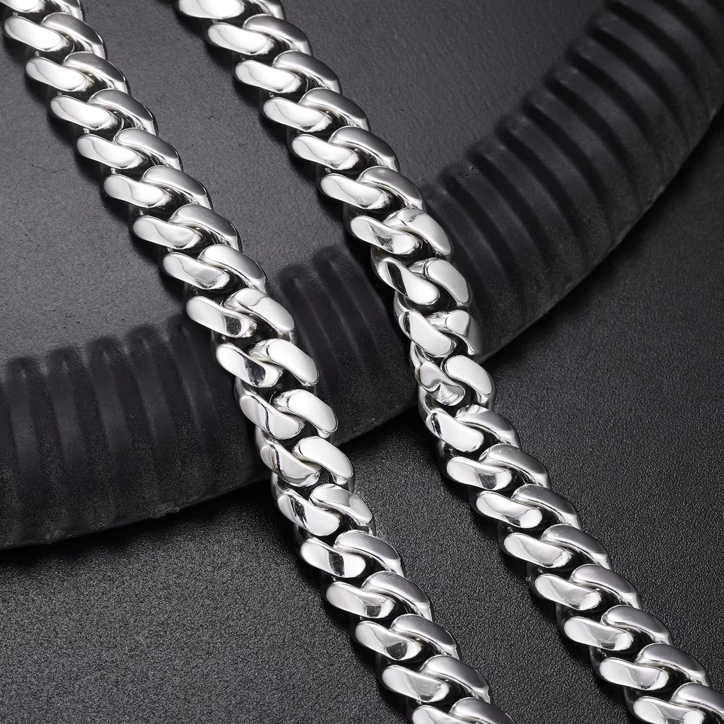 8MM HANDMADE MIAMI CUBAN LINK NECKLACE S925 PREMIUM STERLING SILVER