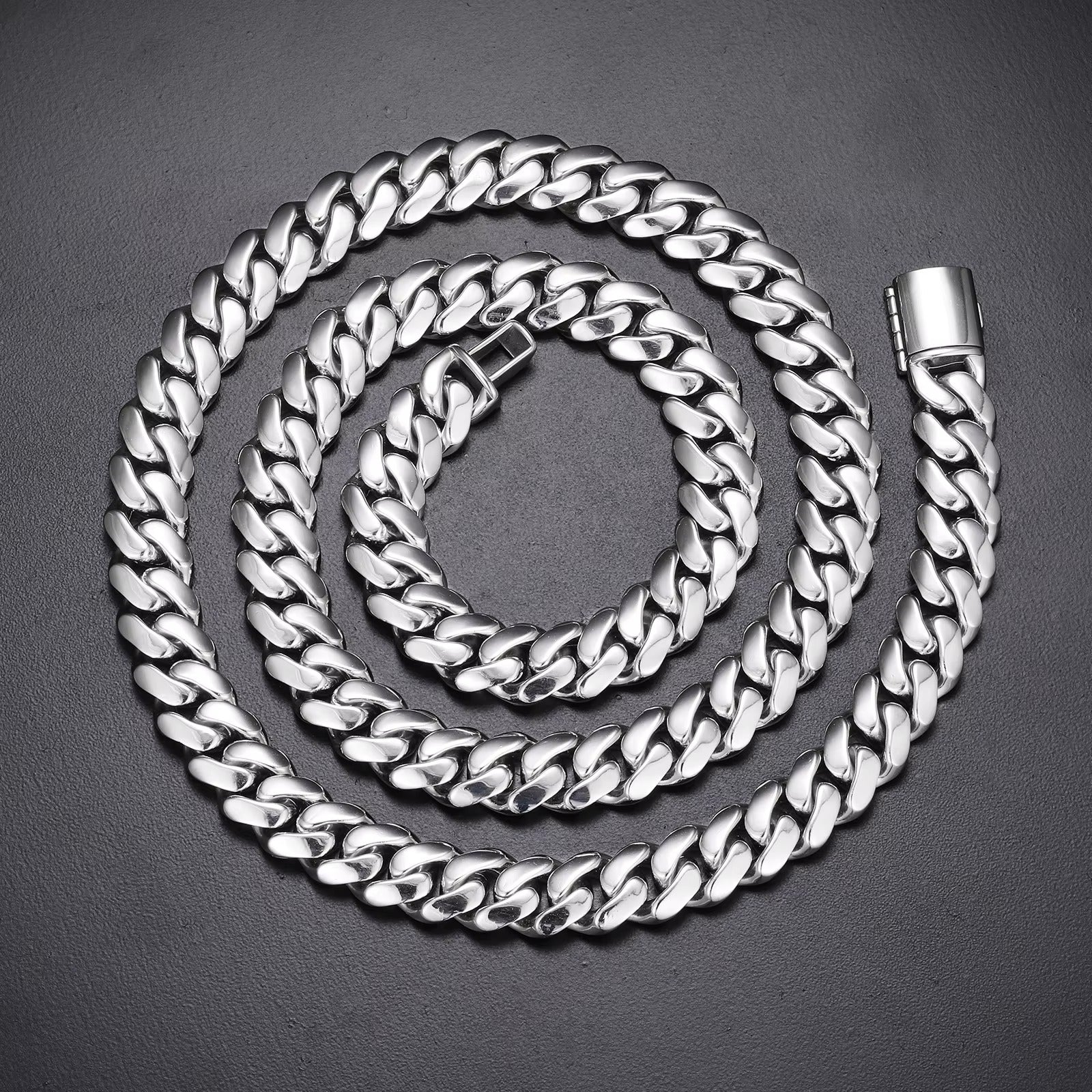 8MM HANDMADE MIAMI CUBAN LINK NECKLACE S925 PREMIUM STERLING SILVER