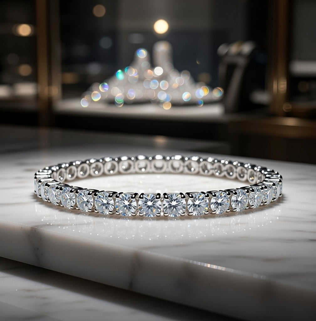 LAB GROWN DIAMOND S925 SILVER PREMIUM TENNIS BRACELET 22.52 ct.