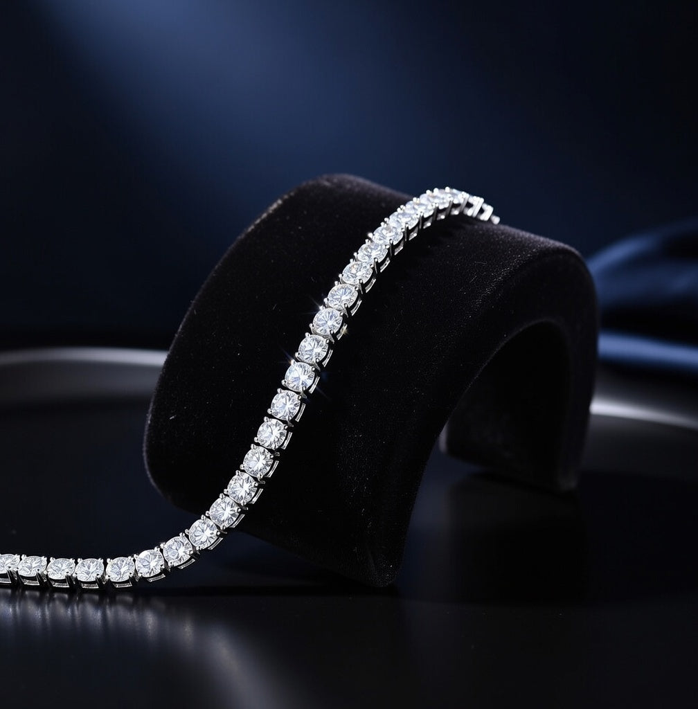 LAB GROWN DIAMOND S925 SILVER PREMIUM TENNIS BRACELET 22.52 ct.