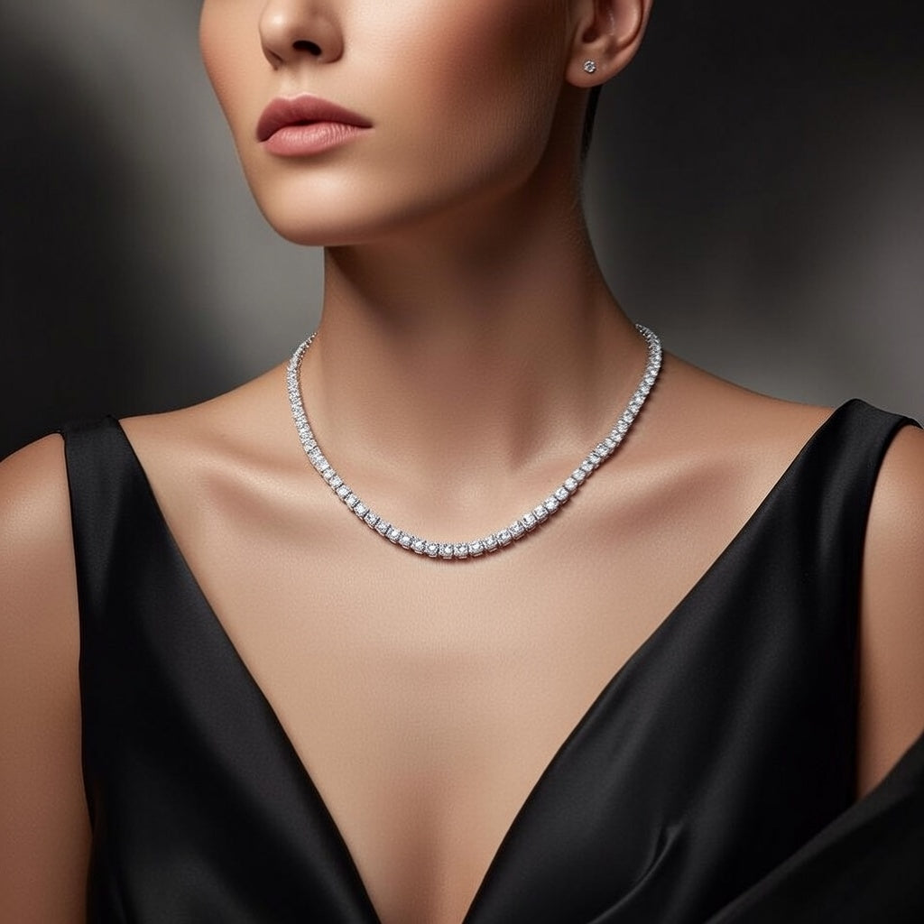 PREMIUM MOISSANITE .925 TENNIS NECKLACE