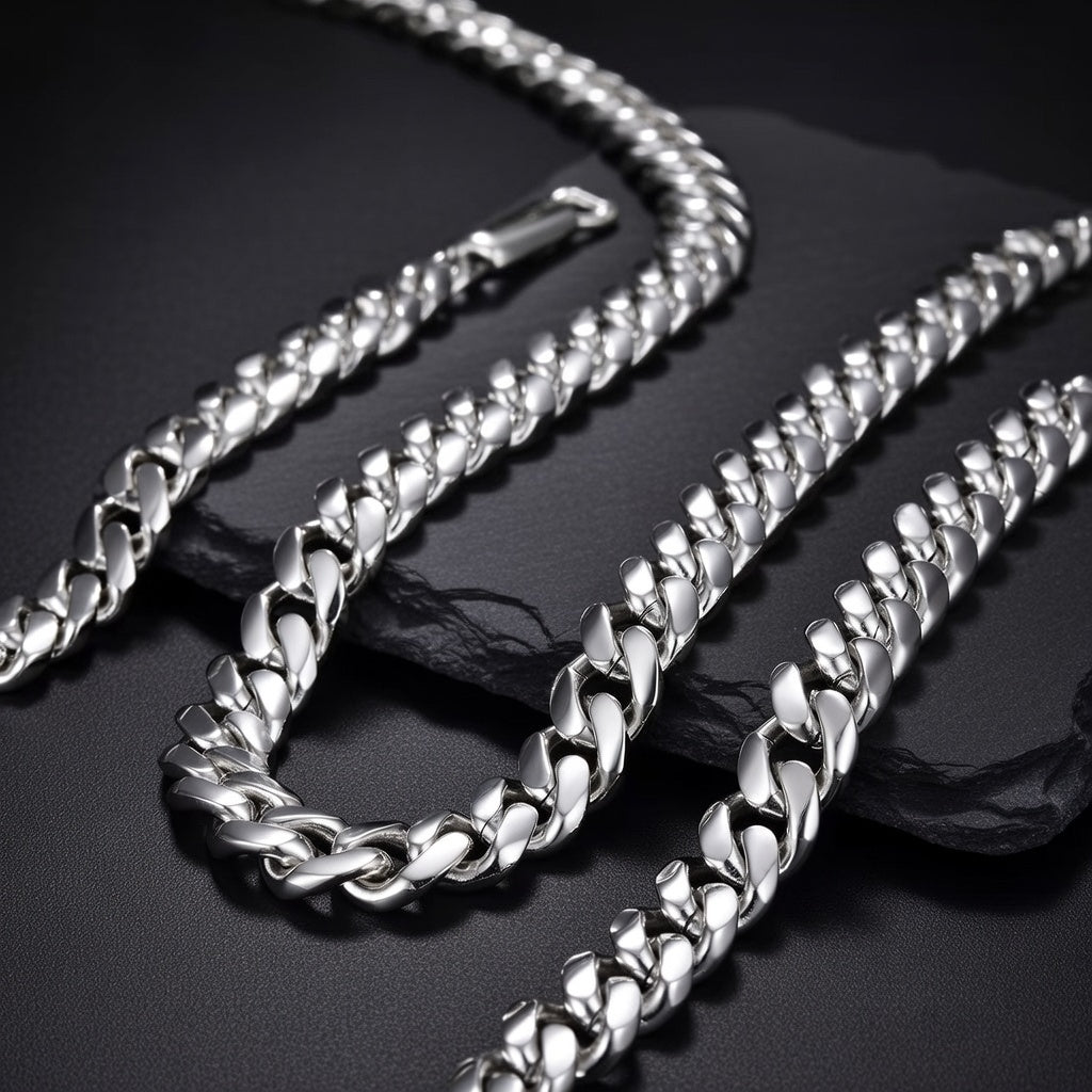 8MM HANDMADE MIAMI CUBAN LINK NECKLACE S925 PREMIUM STERLING SILVER